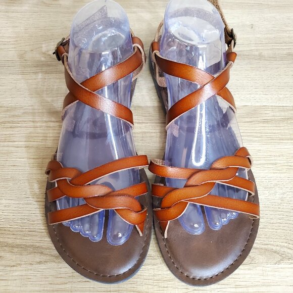 Time and Tru Shoes - Time and Tru Strappy Sandals Braided Women's Size 10 NWOT
